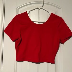 NWOT American Apparel Bold Red Crop Top
